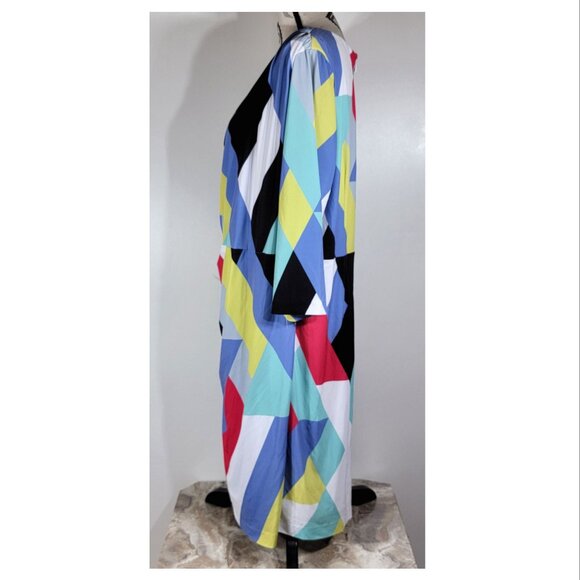Tahari Arthur S. Levine Multi-Color Geometric Print Dress, Womens Size 18W - Picture 3 of 8